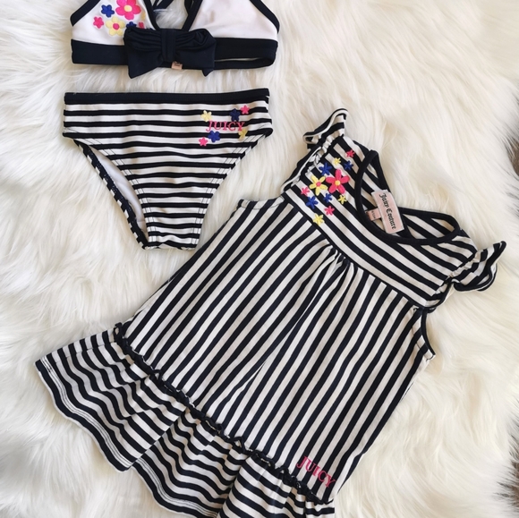 6-12 MONTHS JUICY COUTURE 3 PIECE SWIMWEAR EUC - Picture 2 of 5